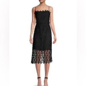 BARDOT Liana Lace Midi Dress in black size Small